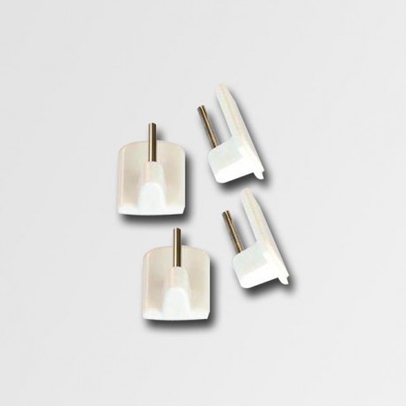 háčik vitrážny samol. biely     1862