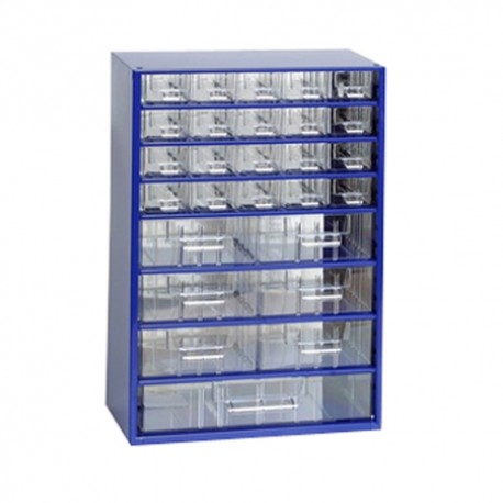 Skrinka so zásobníkmi 20M,6S,1V modrá