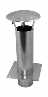 dymovod nerezová Meidingerova hlava 200mm s predĺžením a štvorcovým podstavcom     
