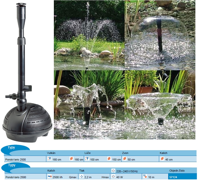 čerpadlo akvarijné PONDO Vario 2500 2,2m