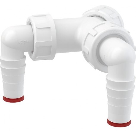 sifón k pračke kolienko dvojité P148Z so sp.klapkou