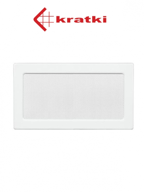 Krbová mriežka kov biela 17x37 bez žalúzie 1737/01  11806