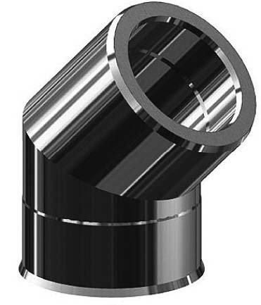 dymovod nerezové koleno 150/250/45 trojplášť   