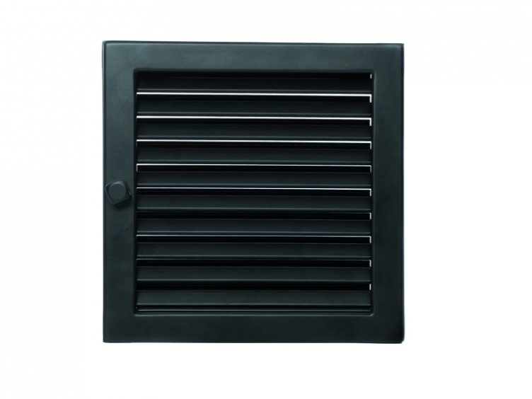 krbová mriežka  kov čierna CB 45x23 so žalúziou 10233
