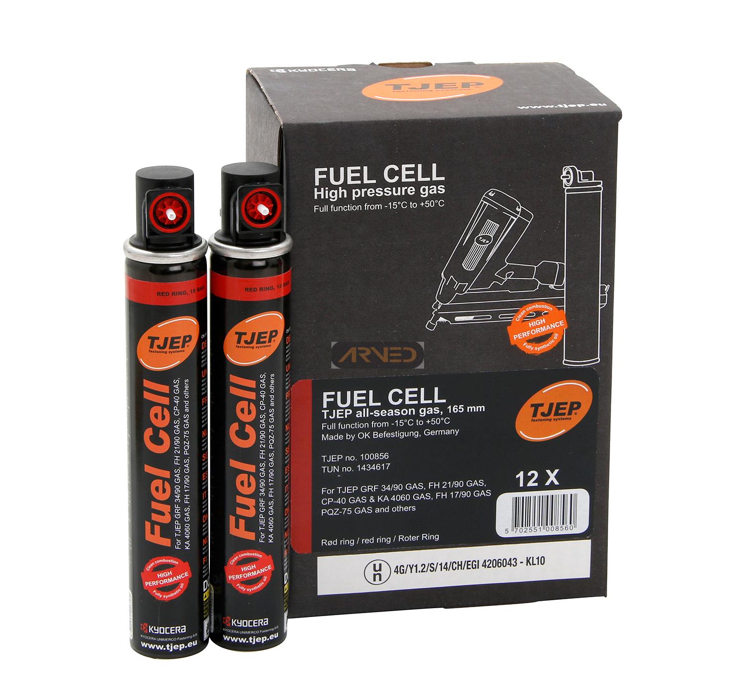 TJEP plynová náplň  červená/ zimná prevádzka -15+50°C 165mm 100856