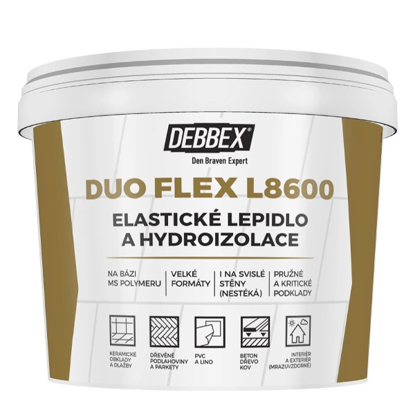 Den Braven elastické lepidlo a hydroizolácia  5kg DUO FLEX L8600   51211DF - Tovar | MasMasaryk