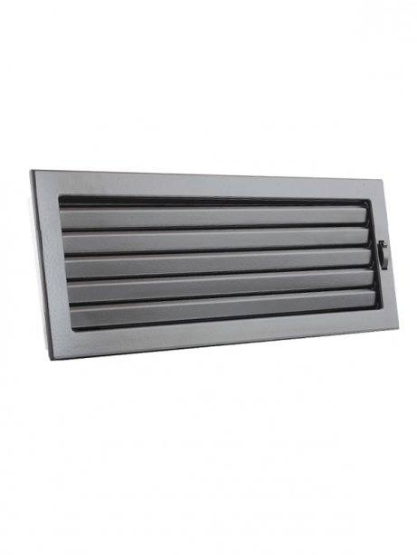 Krbová mriežka premium steeel 450x170 mm, čierna, s pohyblivou žalúziou 20486