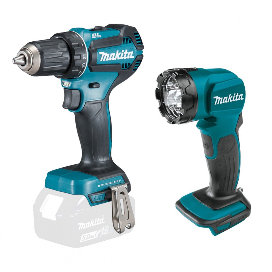 MAKITA sada náradia DLX2349J  DDF485 + DML815  3x akumulátor