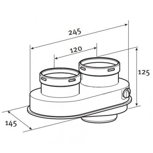 PROTHERM Člen rozdeľovací 2x80 R2KM  (pre kotly Medveď Condens)  0020221288