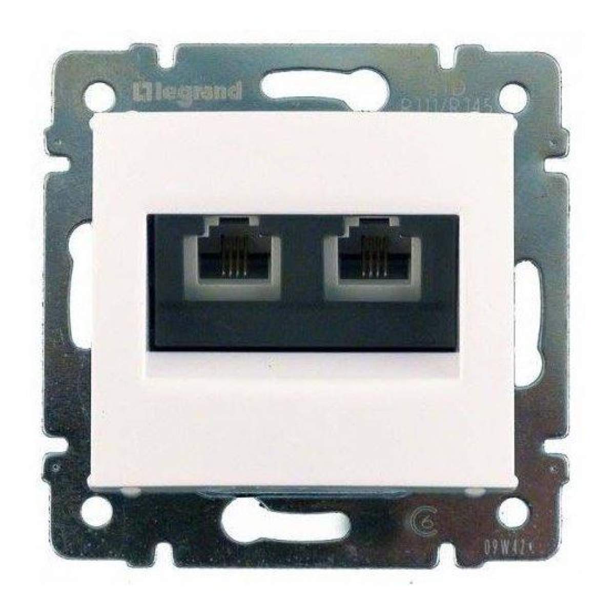 Valena biela zásuvka-RJ11 2x 774439 tel.