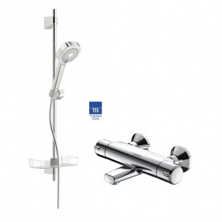 vodovodná batéria HANSA MICRA SET 2v1 vaňová + spr. súpr. BASICJET STYLE 72cm, 3-pol. 385221 (58162171A44770131)