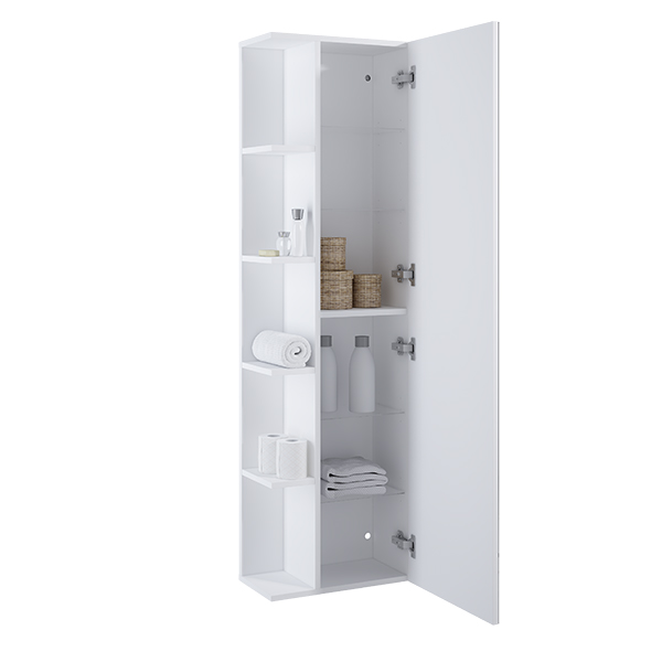 nábytok LOTOSAN SHEILA UN6463 vys. skr. 43x23,9x150 so zrkadlom biela lesk