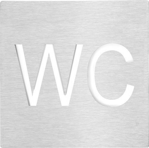 znak WC 120x120 XP038 nerez lesk
