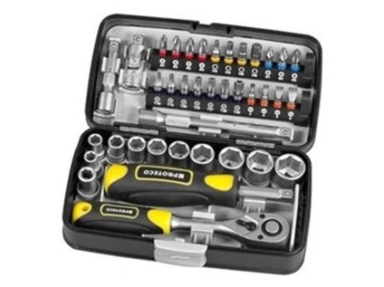 sada hlavíc a bitov 1/4"  38 diel s račňou  43.SN-B06  PROTECO