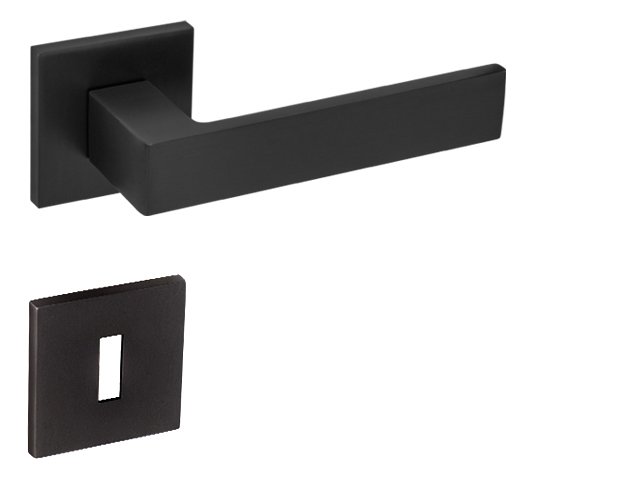 kľučka/kľučka rozeta/OK HIT- HR SQ6 Rozety BBQ CIM - čierna matná 