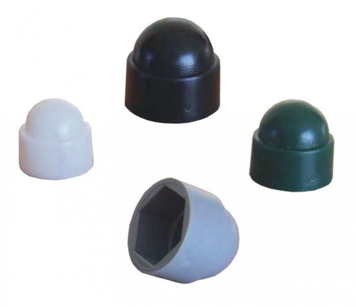 krytka 6hran 17/M10 čierna BK plast