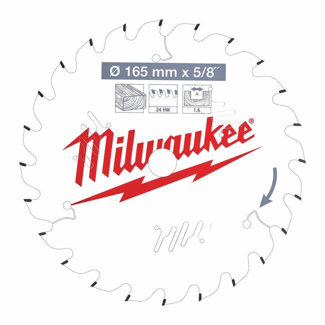 Milwaukee kotúč pilový drevo 165x15,87x1,6mm/24Z 4932471311
