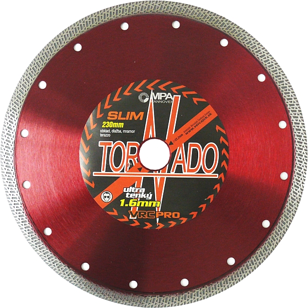 TORNADO kotúč diamantový SLIM 230x22,2x1,6 celoobvod. 