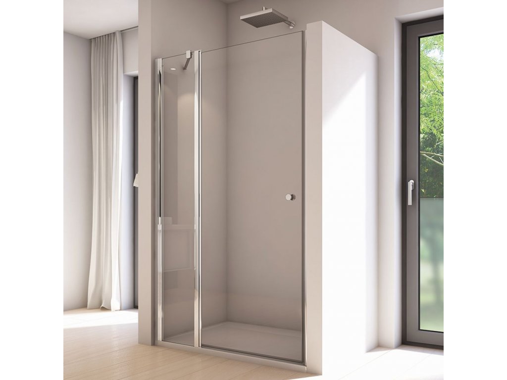 sprchový kút SOLINO SOL13 0800 50 07 jednokrídlové dvere s pevnou stenou v rovine, výška 2m 