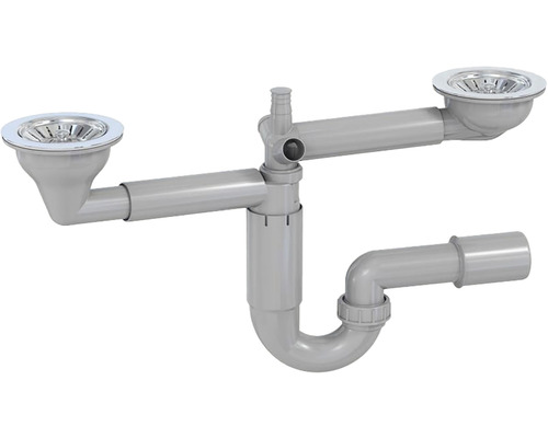 sifón drezový TEKA A01015  2x vanička  bez excentra 2116004