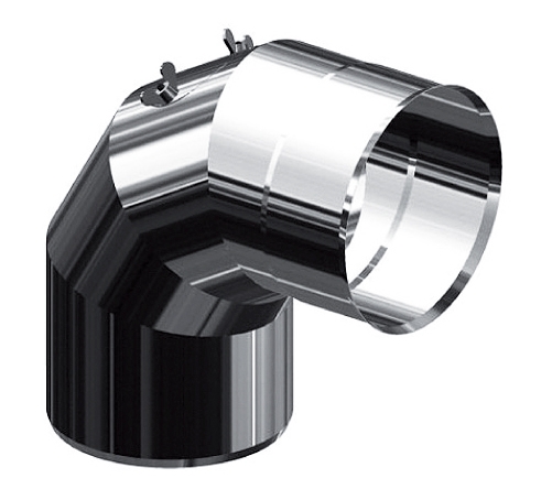 dymovod nerezové koleno 130/90  s revíznym otvorom 