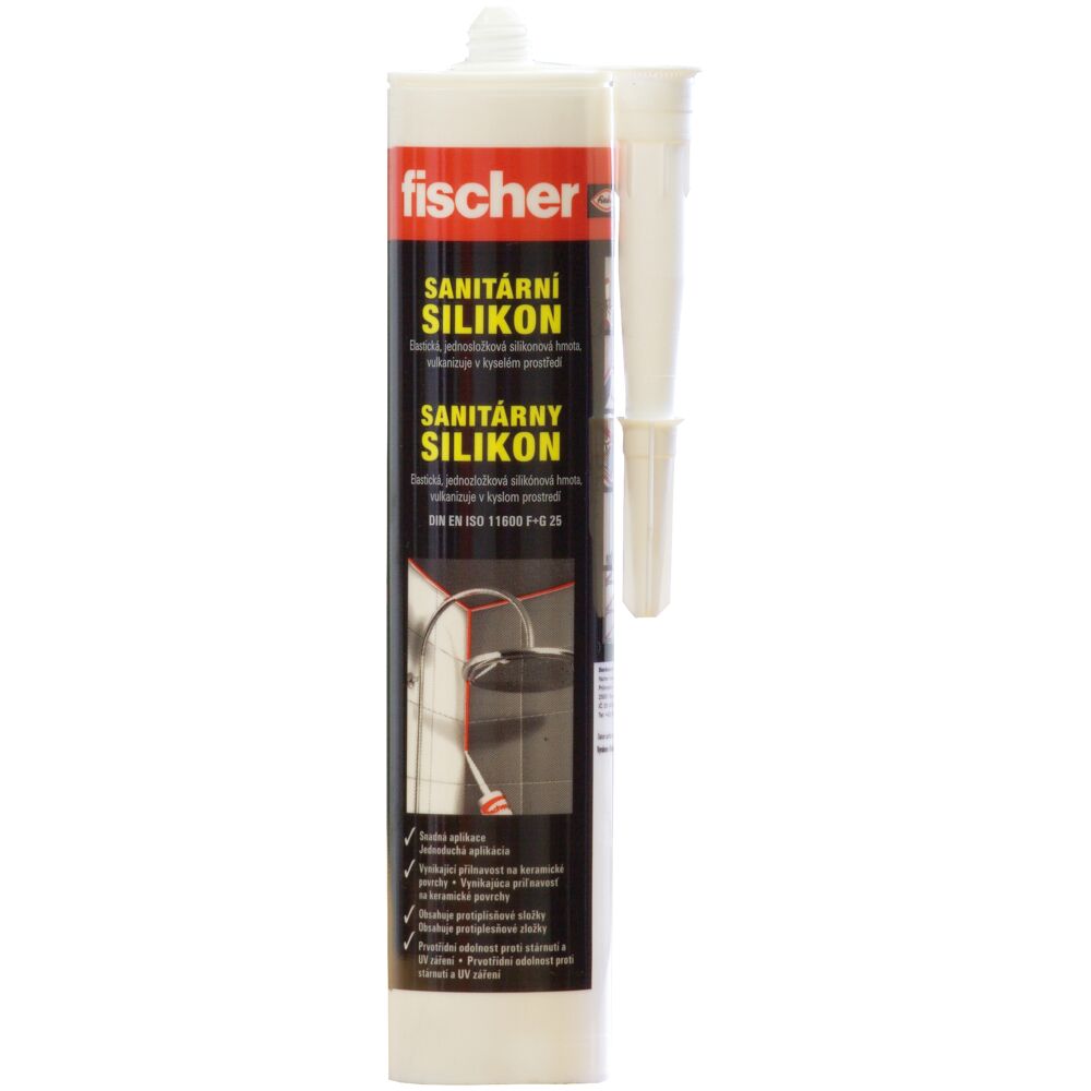 Fischer silikón sanitárny biely 310ml  525018