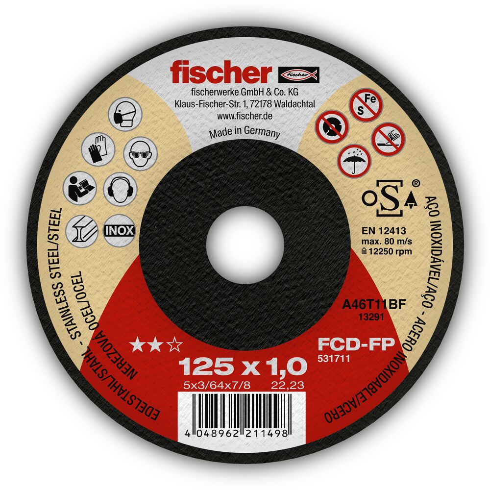 Fischer rezný kotúč FCD-FP 125x1,0x22,2   531711 - Rezné | MasMasaryk