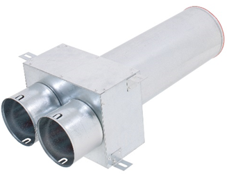 KLIMAFLEX rozdelovaci box (priebezny vyvod) 2x90/125   KLO-2x90/P-125-OC