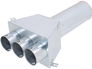 KLIMAFLEX rozdelovaci box (priebezny vyvod) 3x90/125   KLO-3x90/P-125-OC