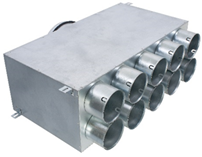 KLIMAFLEX rozdelovaci box (tlmiaci) 10x90/200   RT2R-10x90/200-OC