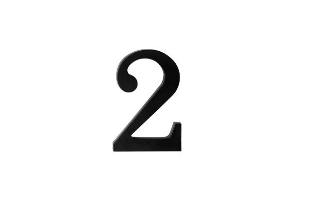 číslo domu plast čierne 17,5cm č.2