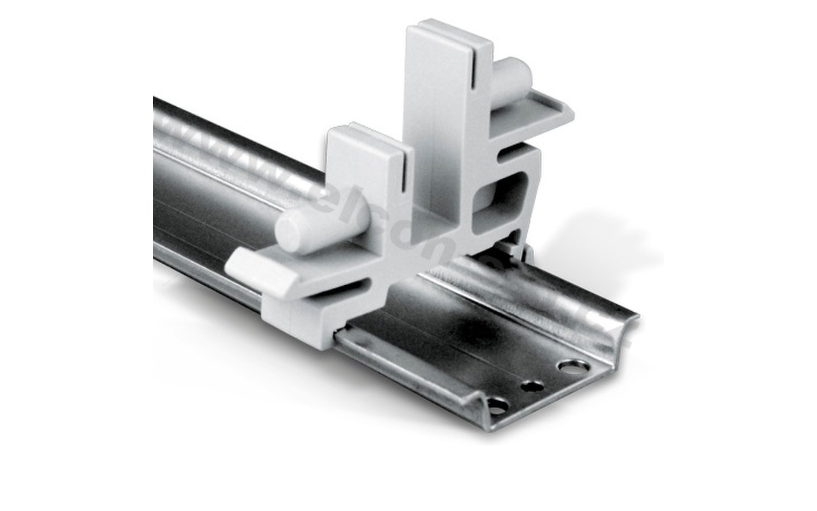 Držiak svorkovnice na DIN plast E03 pre 2 svork. E10x10/25 sivý