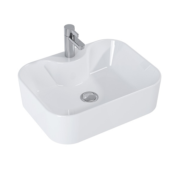 umývadlo na dosku TILA TK5023 ROSE 48x37x13 bez prepadu s otv. na batériu