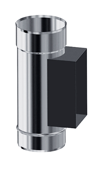 dymovod nerezový dvierkový diel 180, hr. 0.6, jednoplášť  10747