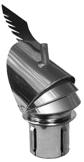 dymovod nerezová komínová hlavica Dragon 200  podst.kruh.otvárat.do šamotovej rúry