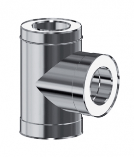 dymovod nerezový sopuch 180/280/90 odbočka T  trojplášť 