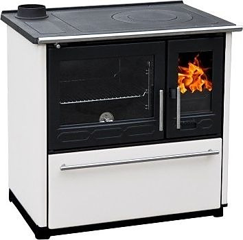 sporák PLAMEN 850 GLAS, biely ľavý , liatinová platňa  25363