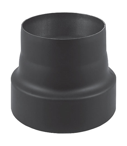 dymovod redukcia po vode z d120mm na d150mm, farba čierna