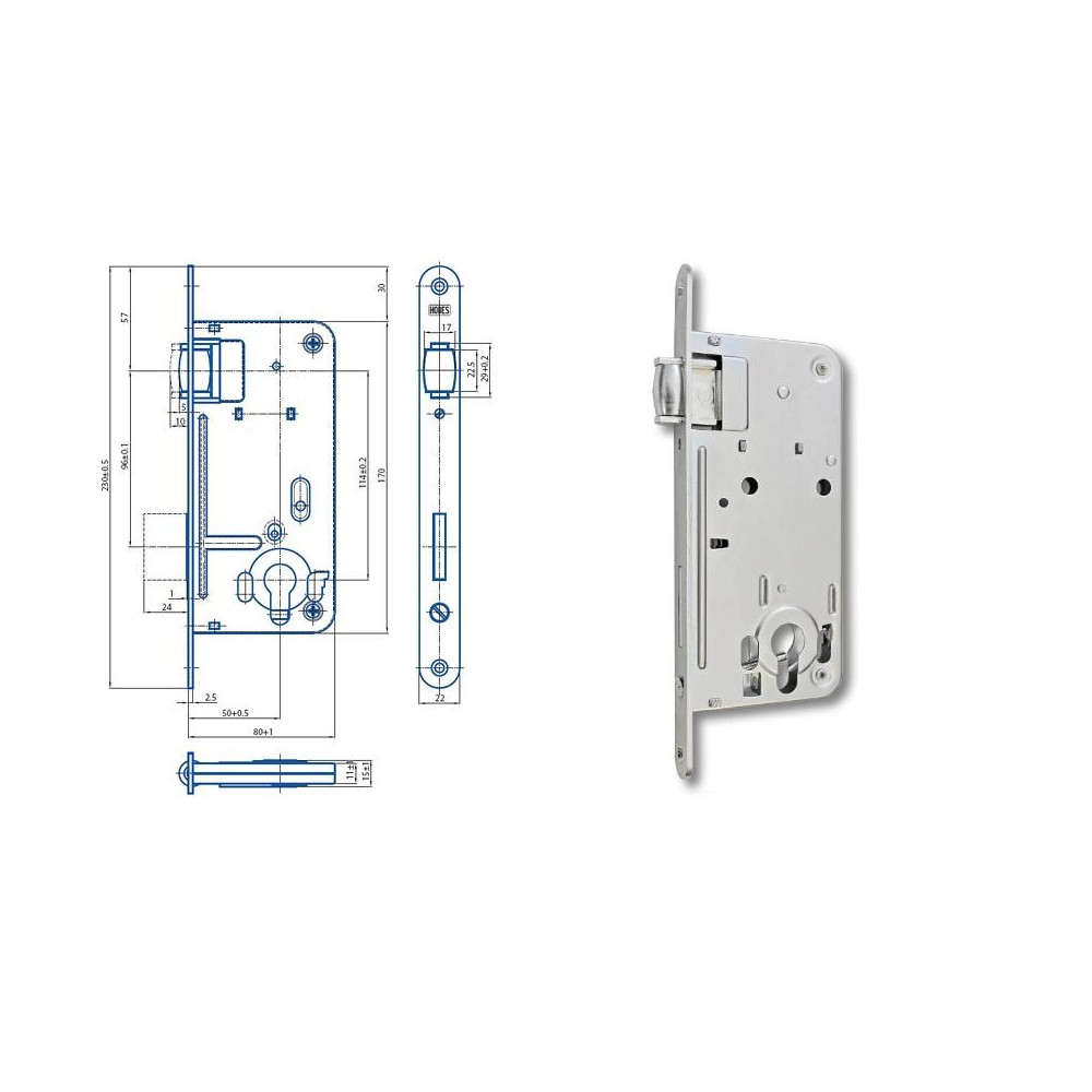 zámok  80/90  24028  P/L valček vložkový 