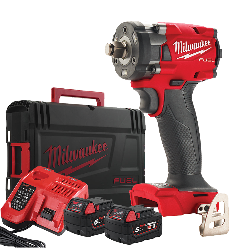 Milwaukee akumulátorový rázový uťahovák M18 FMTIW2P12-502X 4933478453 