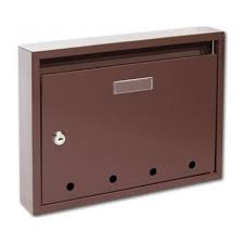 poštová schránka  PANEL 320x240x60 s otvormi  hnedá