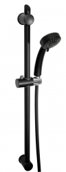 sprchová súprava KIT602,5 čierna 3-pol. ruž.,tyč, had.