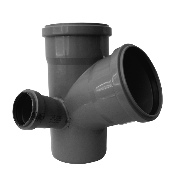 HT odbočka 110/110/75  90°L  cinžiaková ľavá nízka  