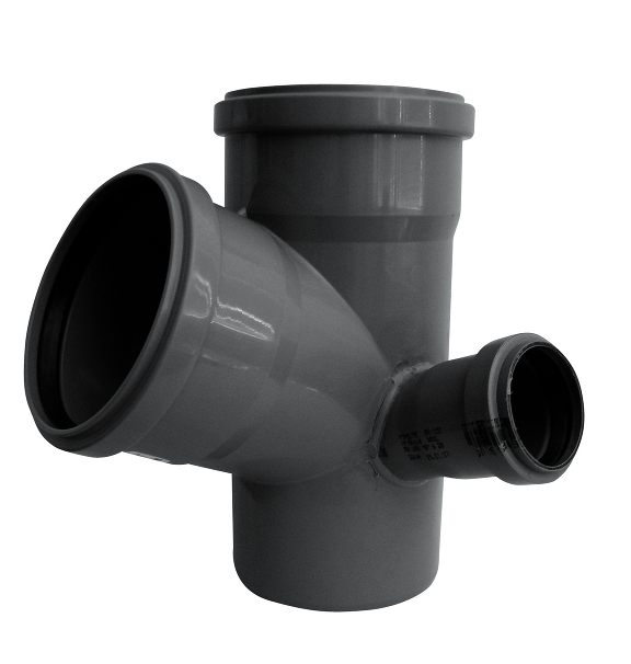 HT odbočka 110/110/75  90°P  cinžiaková pravá nízka  