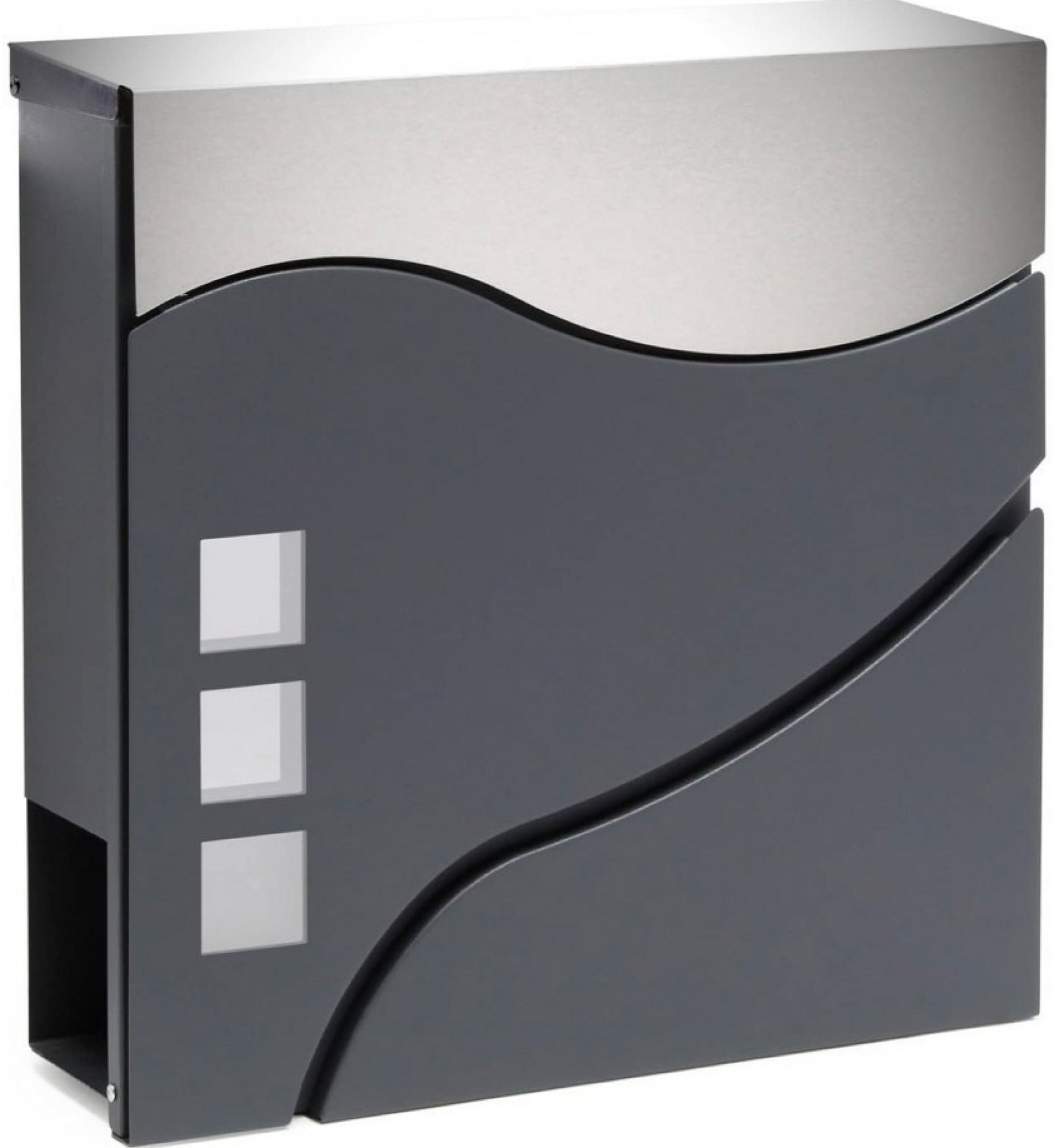 poštová schránka JANA 370x370x105 nerez/antracit