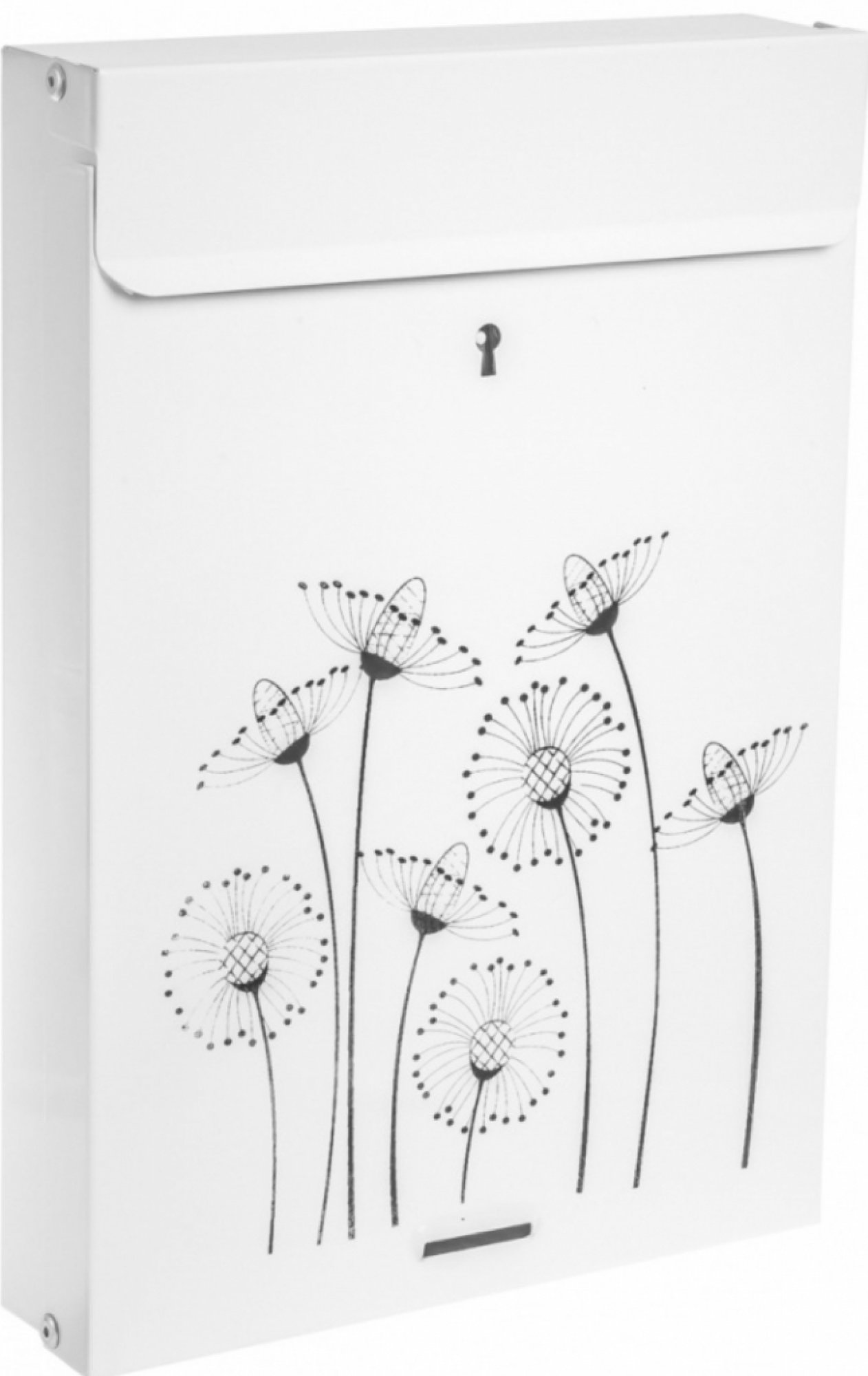 poštová schránka KVETY    250x355x60 biela/zdobená