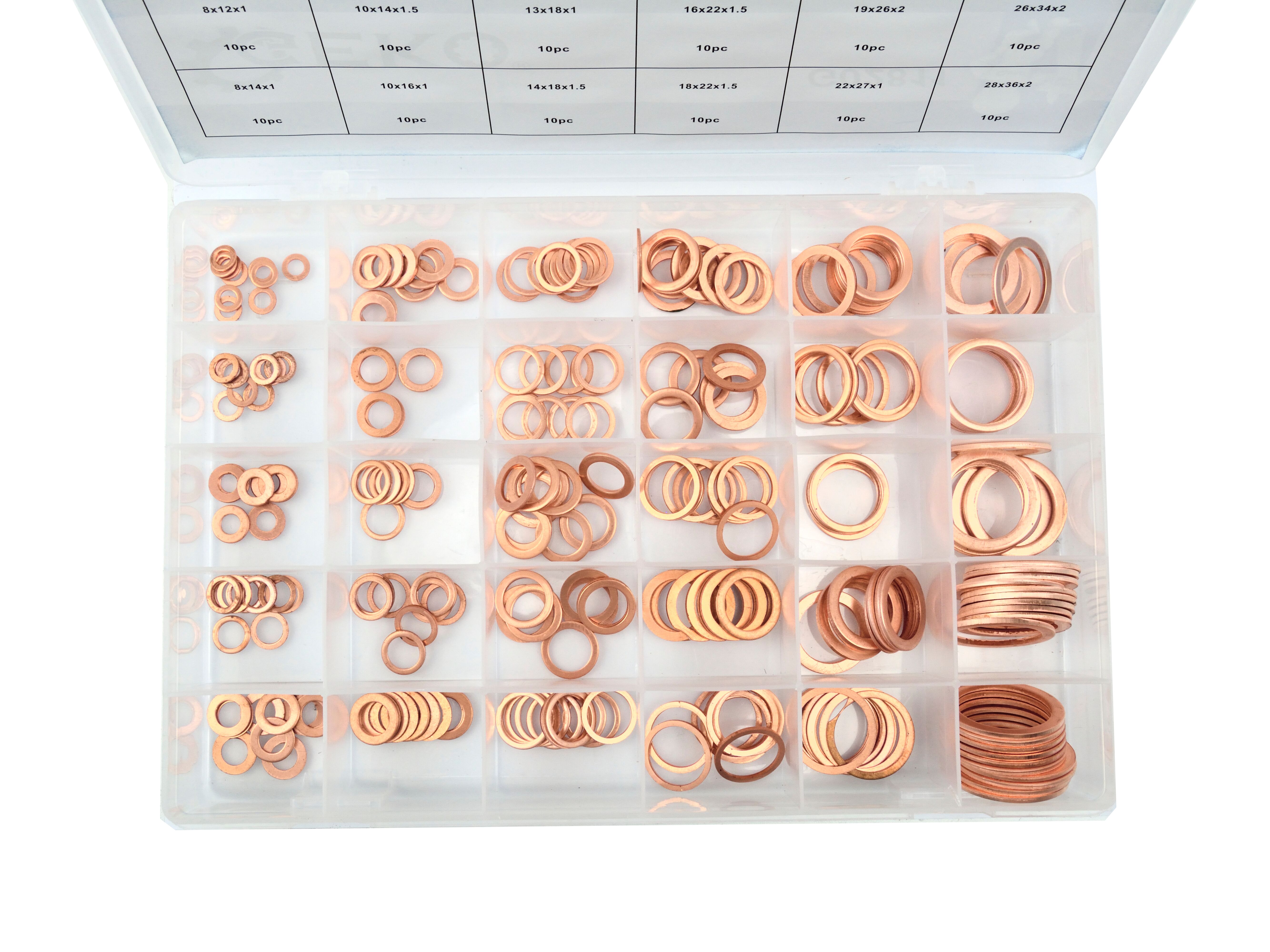 sada medených podložiek 300 diel. GEKO 