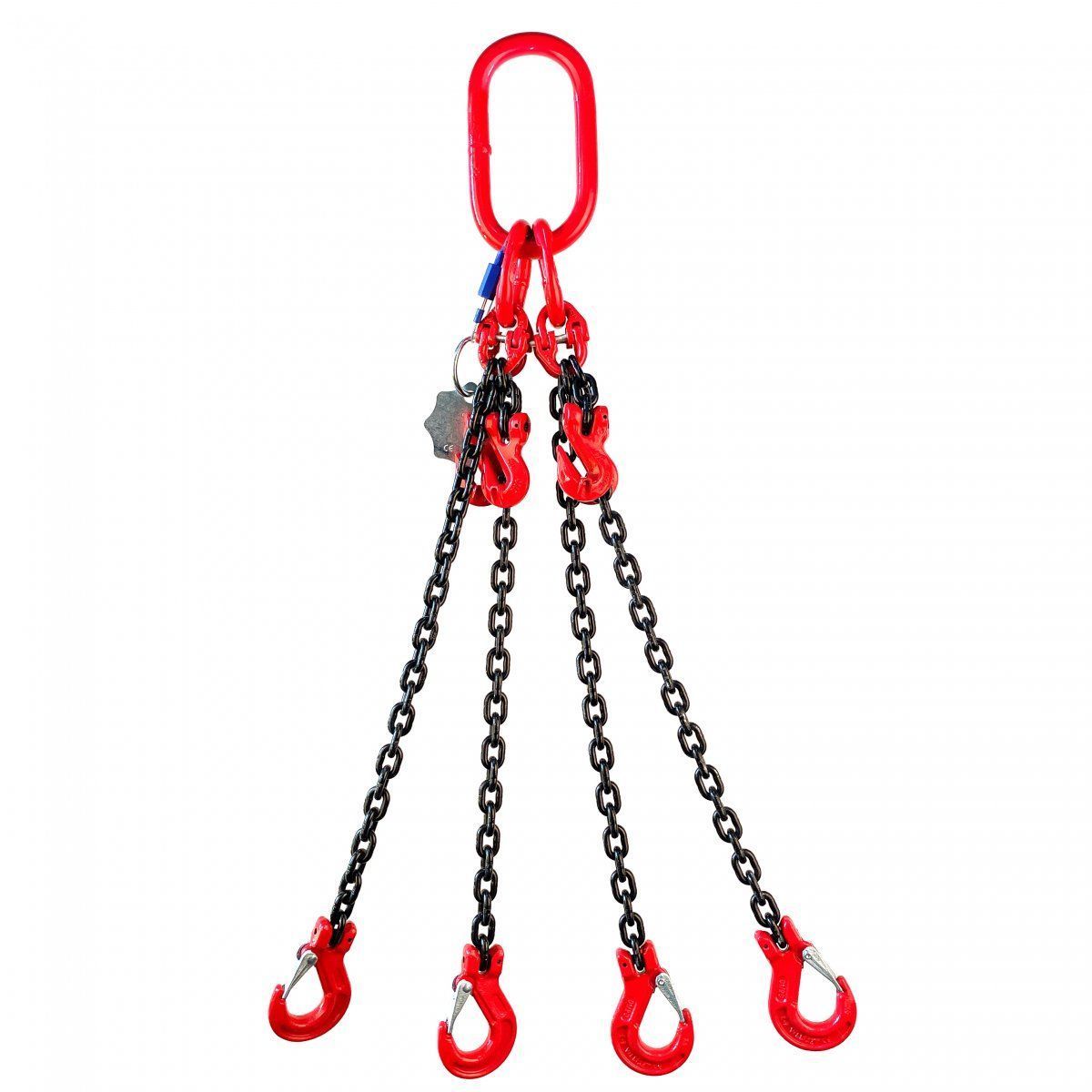 Reťazový záves oko-4 hák tr 80 so skracovačom (2 m, 2360/1700 kg, 6 mm)