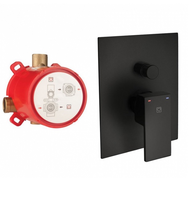 vodovodná batéria  HERZ UH00362B podom. páková 2-odb.miesta,farba čierna matná   