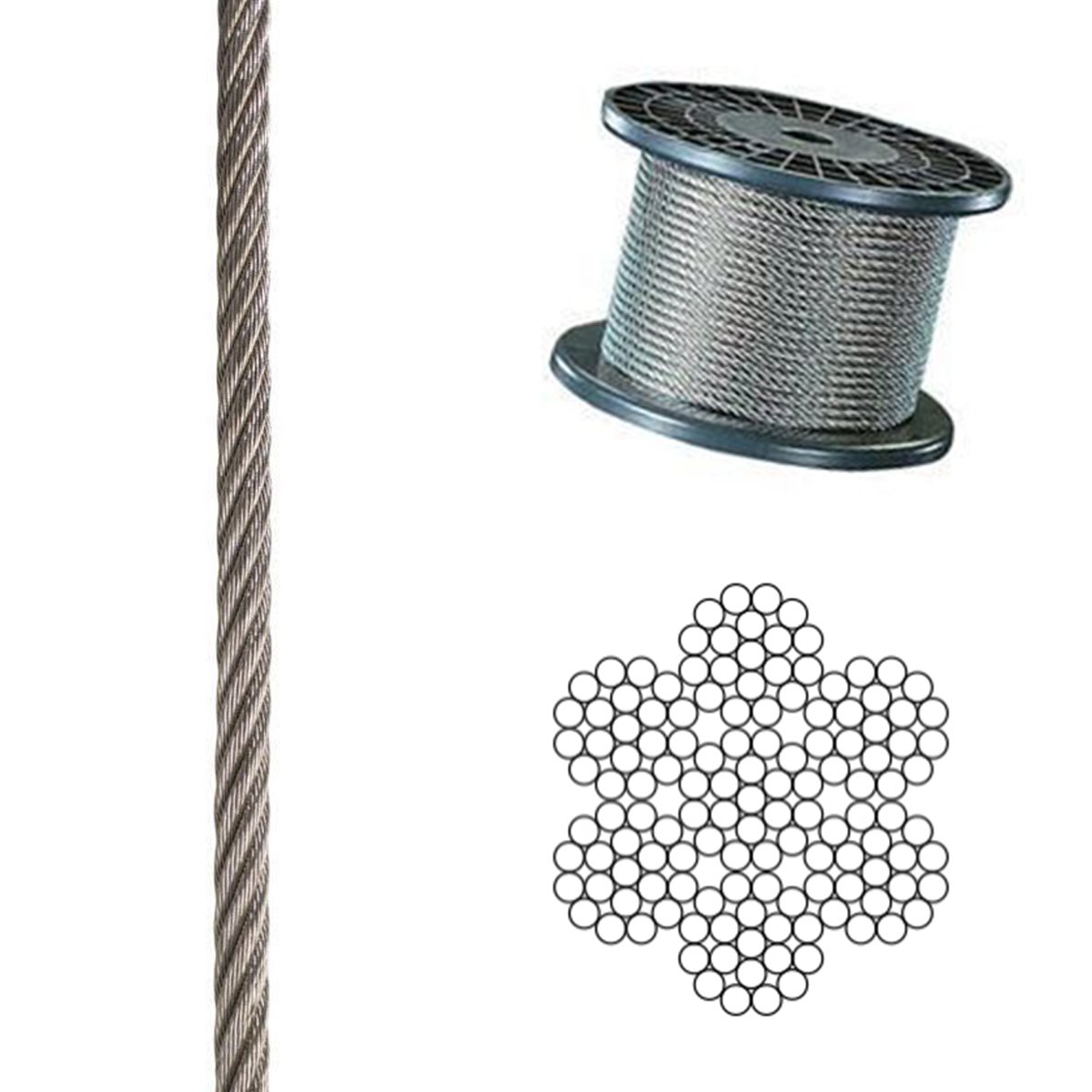 lano  8mm nerez AISI 316 7x19 nos. 3405kg